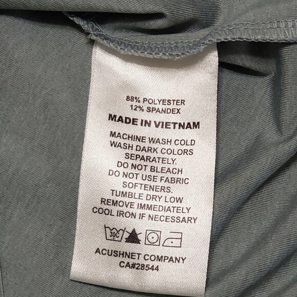 Footjoy Mens Performance Polo Shirt Sz Large Grey Yellow Golf Preppy Casual - Picture 7 of 12